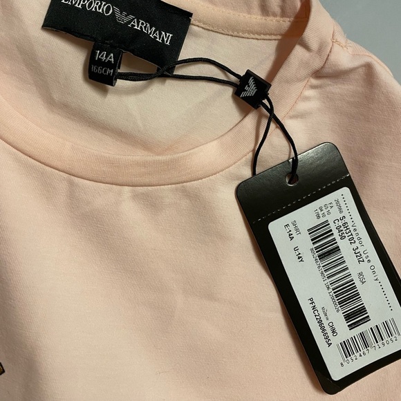 Emporio Armani teen girls pink t-shirt - Picture 10 of 10